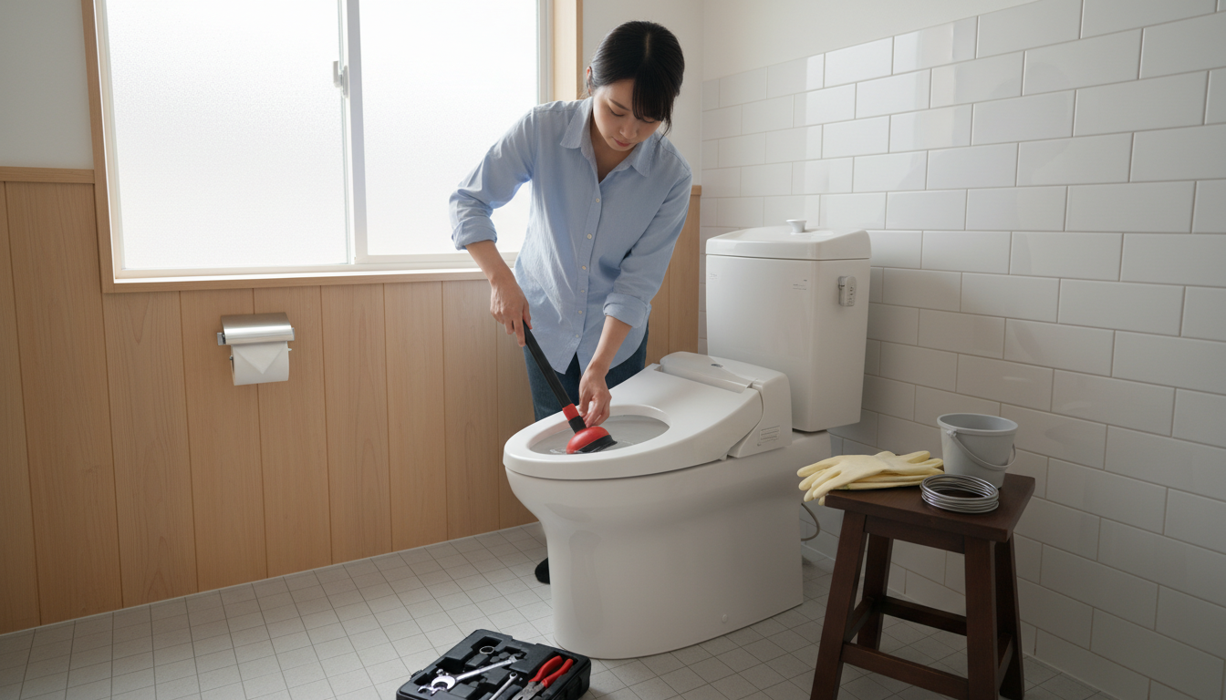 プロを呼ぶ前に試せる!トイレつまりの原因と自分でできる対処法に関する画像