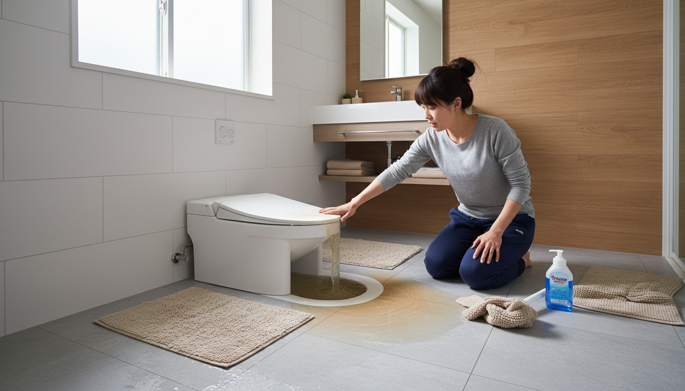 トイレつまりを悪化させないための注意点と応急処置に関する画像