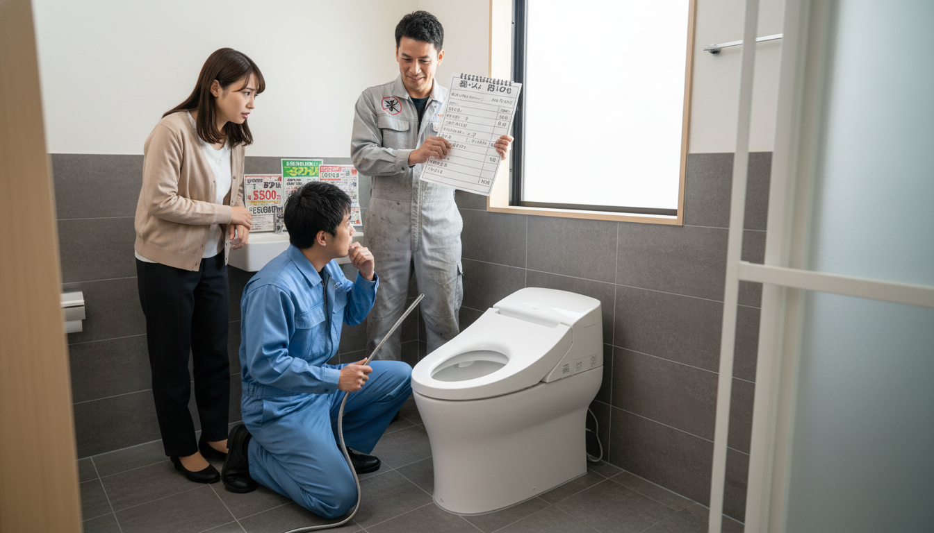 トイレつまりで悪質業者を避けるための注意点に関する画像