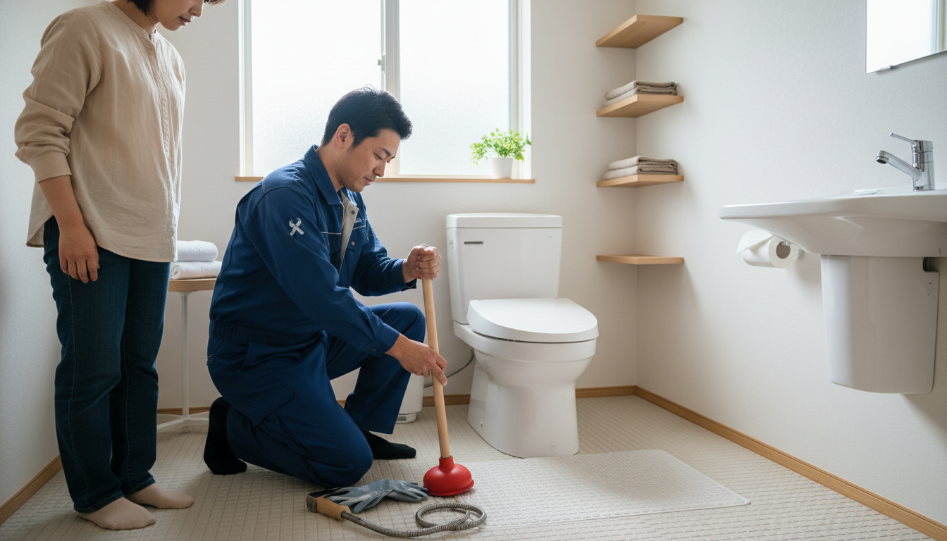 トイレつまりで水道業者を呼ぶ前に試せること・やってはいけないことに関する画像