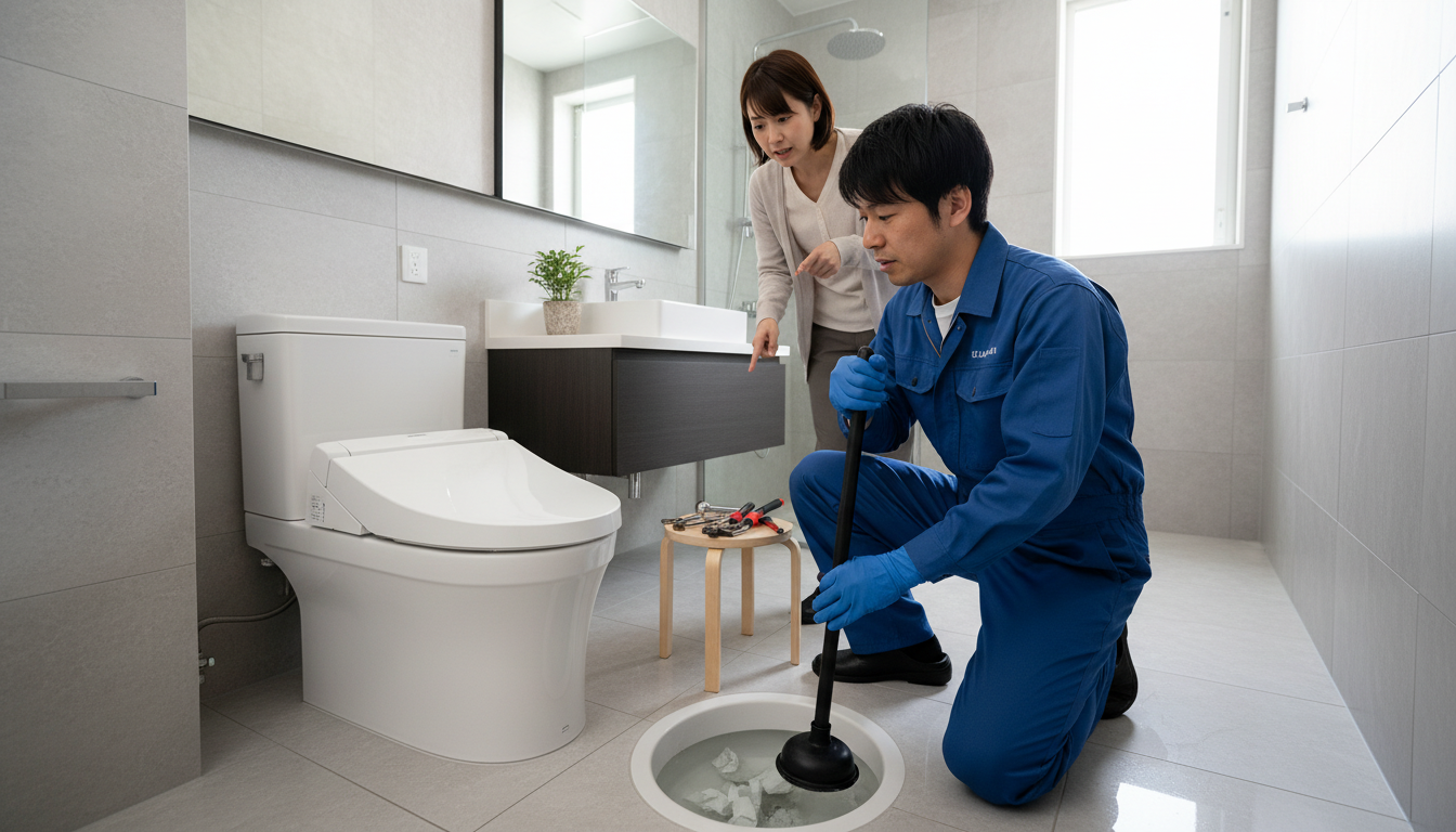 トイレつまりで業者を呼ぶ前に確認すべきことに関する画像