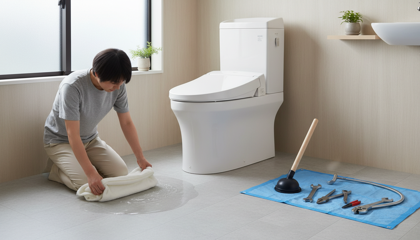 トイレつまりを悪化させないための応急処置と注意点に関する画像