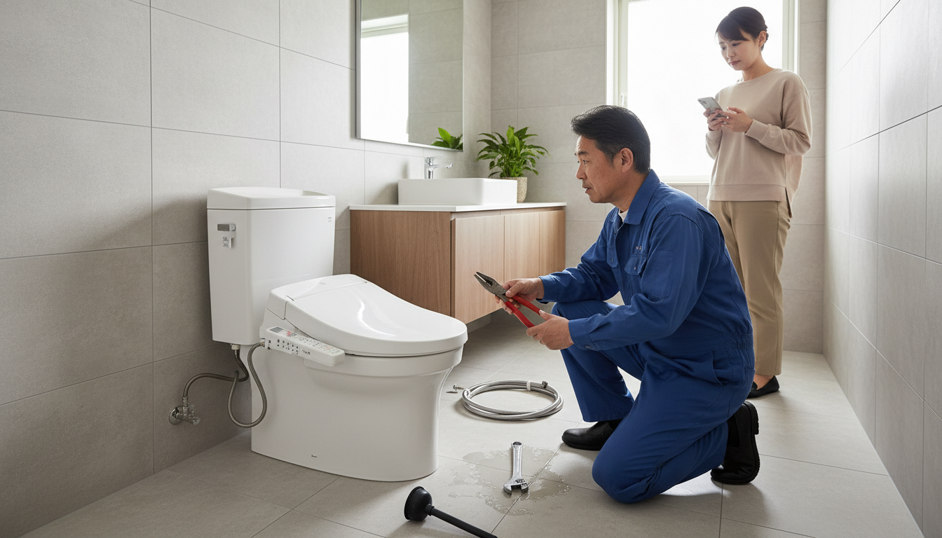 トイレつまりで業者を呼ぶ前に確認すべきことに関する画像