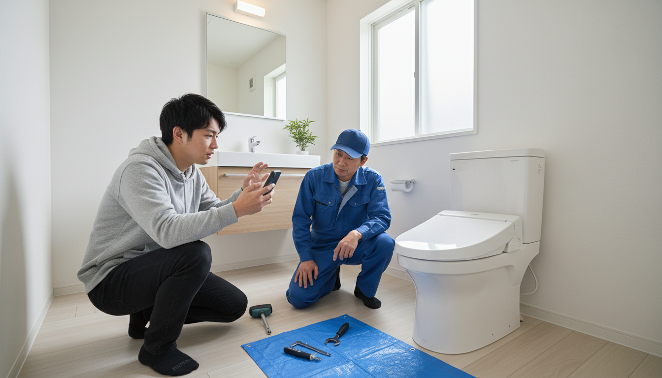 賃貸物件でトイレが詰まった場合の対処法に関する画像