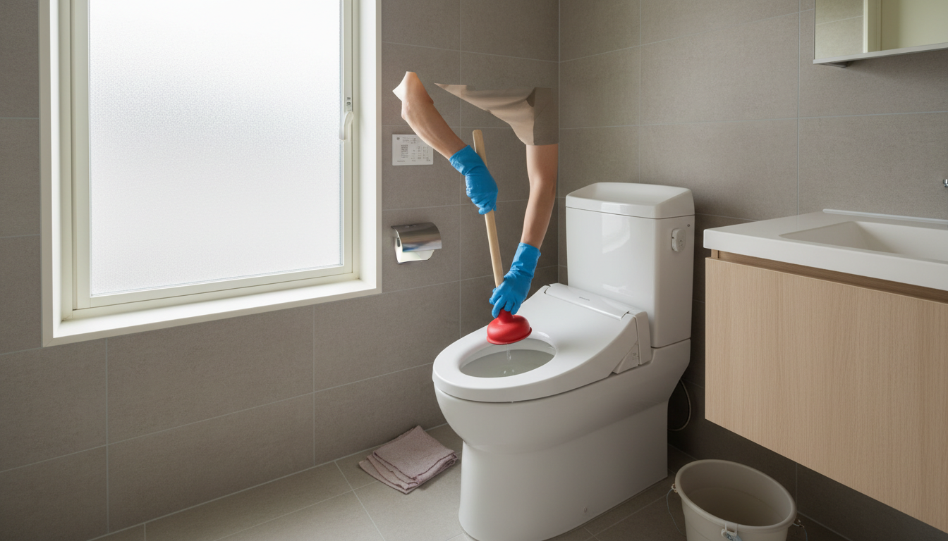 業者を呼ぶ前に！自分でできるトイレつまり解消法と危険なNG行動に関する画像