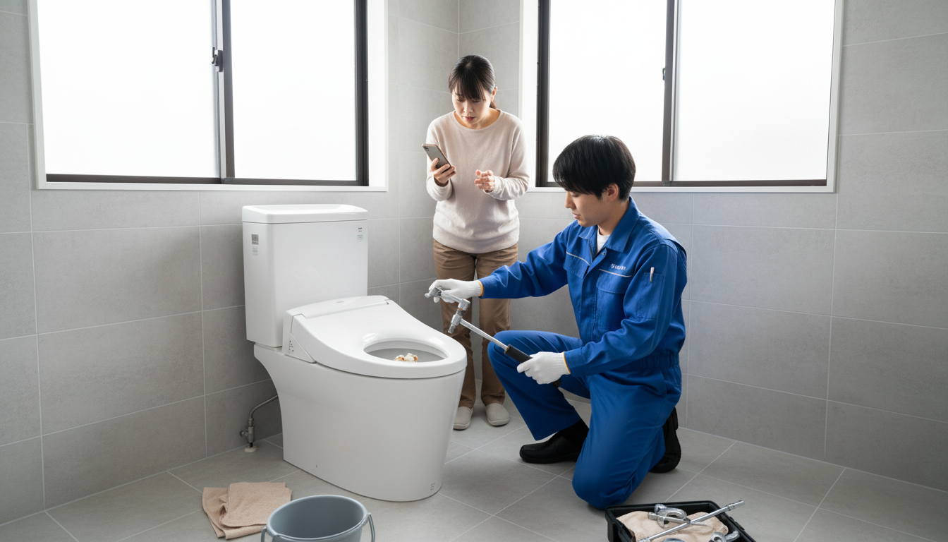 トイレつまりを悪化させない！業者が来るまでの注意点と応急処置に関する画像