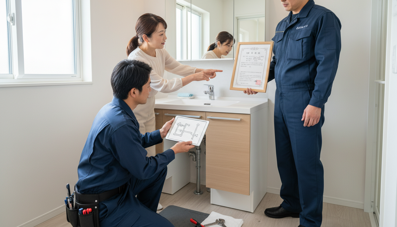 見積もり無料・水道局指定工事店かを確認するに関する画像