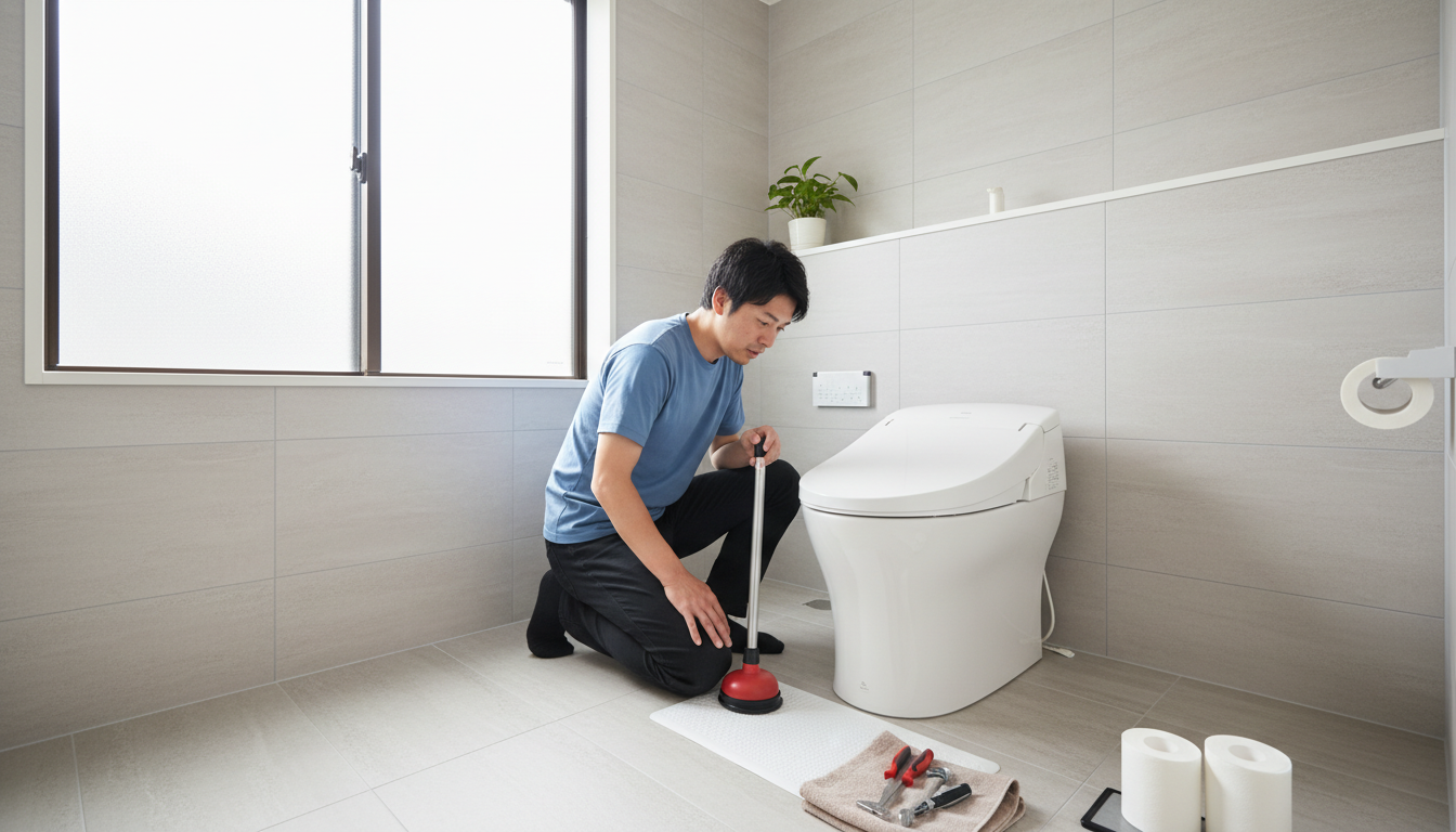 業者を呼ぶのはまだ早い？トイレつまりで依頼前に確認すべきことに関する画像