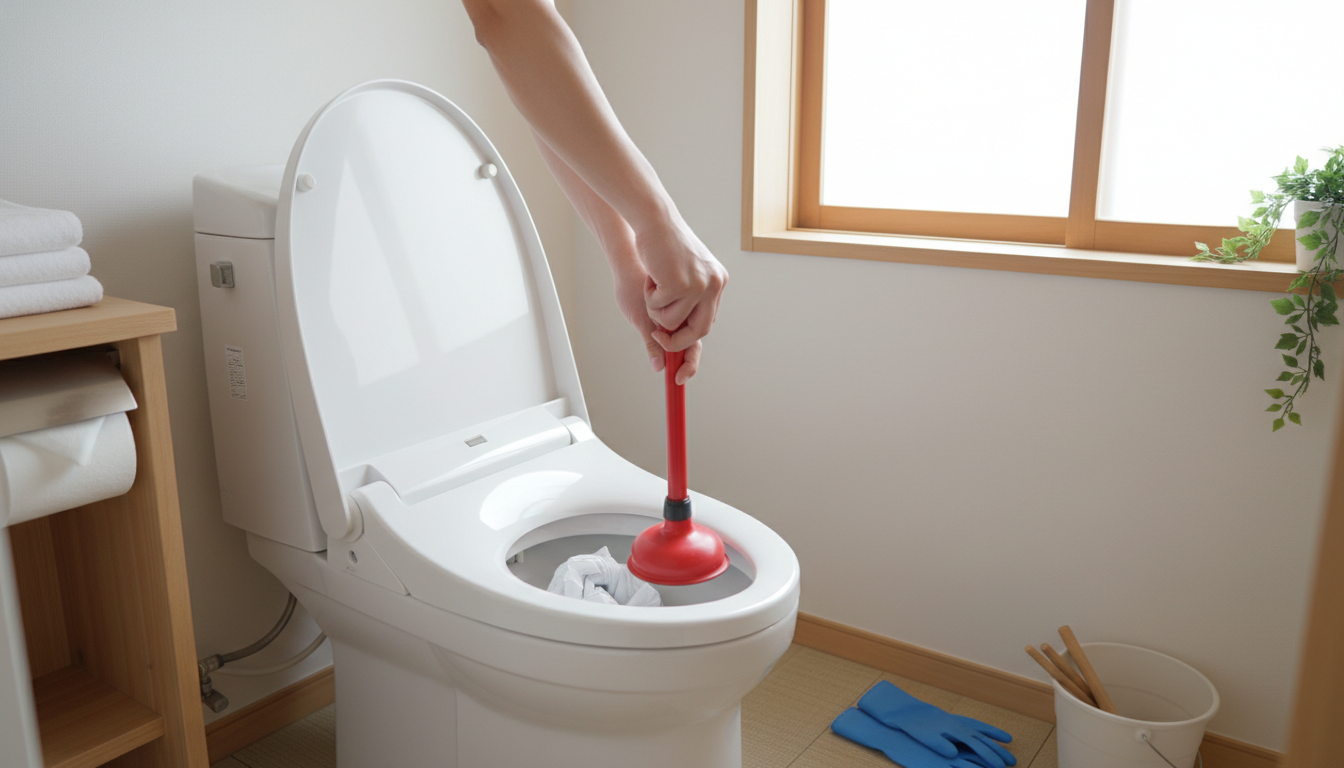 トイレつまりでよくある原因と自分でできる対処法に関する画像