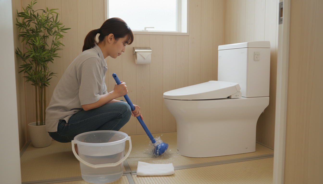 水道業者を呼ぶ前に試せる！トイレつまりの応急処置に関する画像