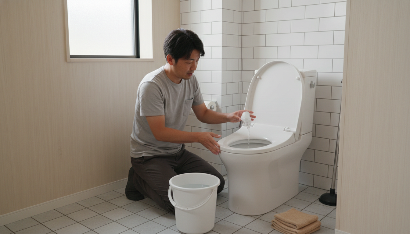 トイレつまりで慌てない！業者を呼ぶ前に試せることと注意点に関する画像