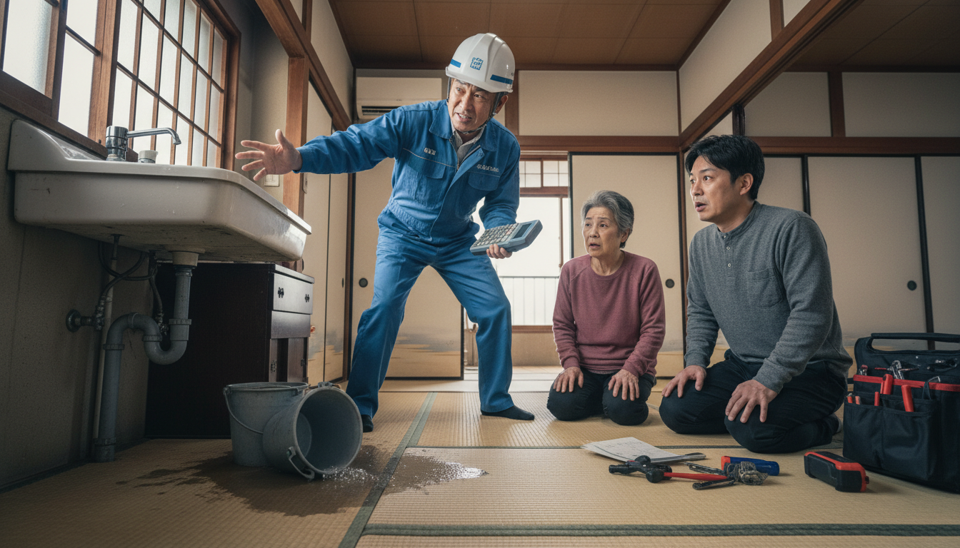 悪徳な水道修理業者に注意!よくあるトラブル事例と回避策に関する画像