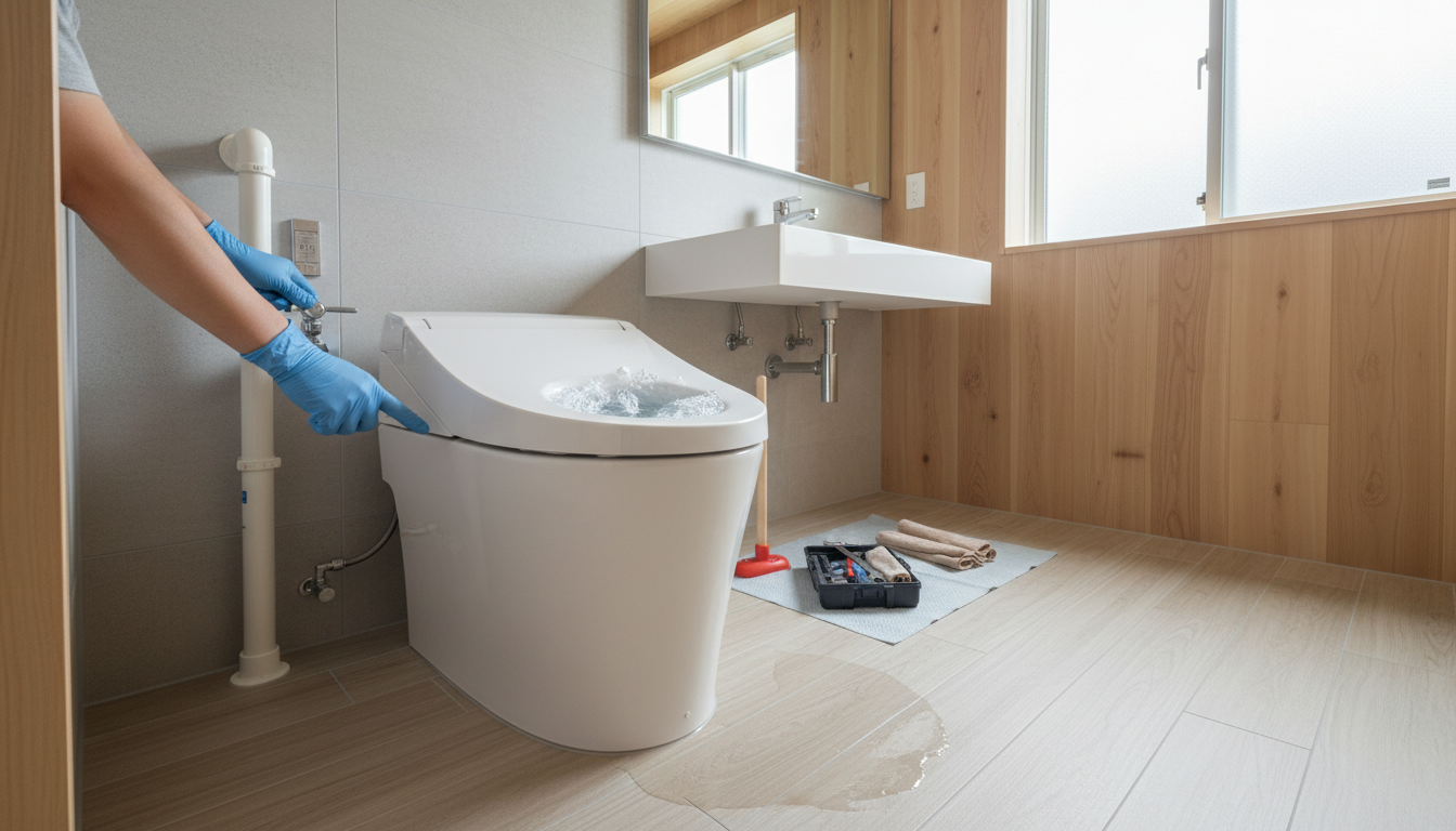 業者が来るまでに!トイレつまりの応急処置と絶対にやってはいけないことに関する画像