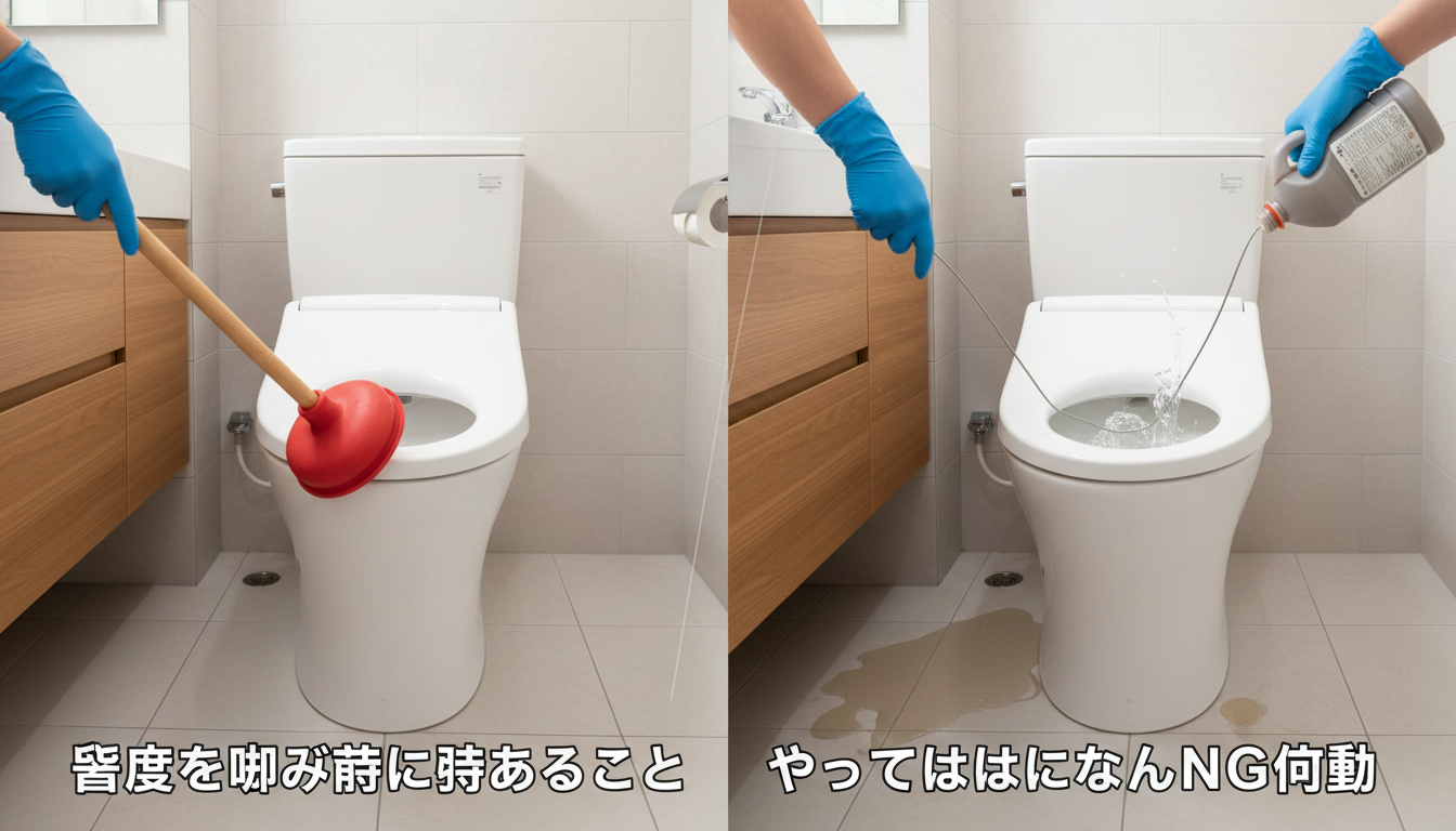 業者を呼ぶ前に試せることと、やってはいけないNG行動に関する画像