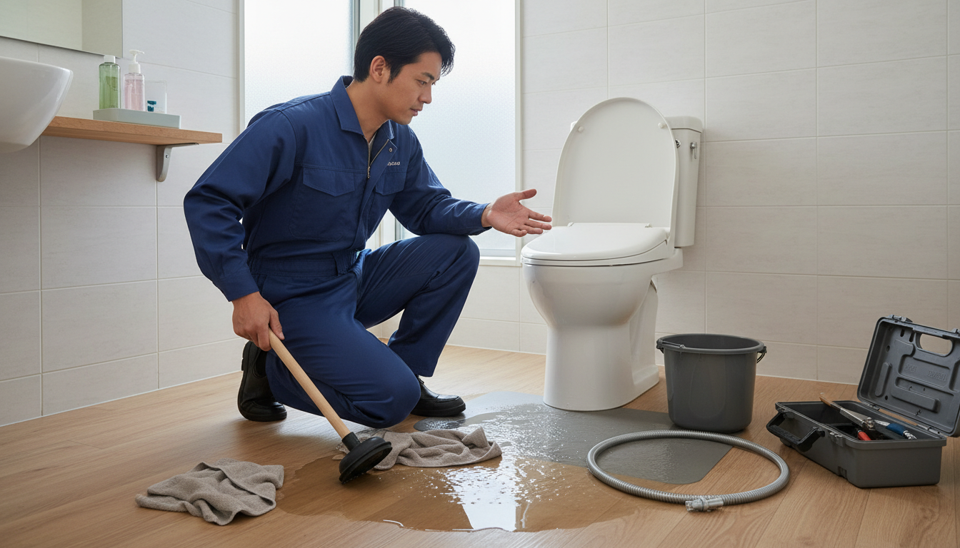 トイレつまりで水道業者を呼ぶ前に確認すべきことに関する画像
