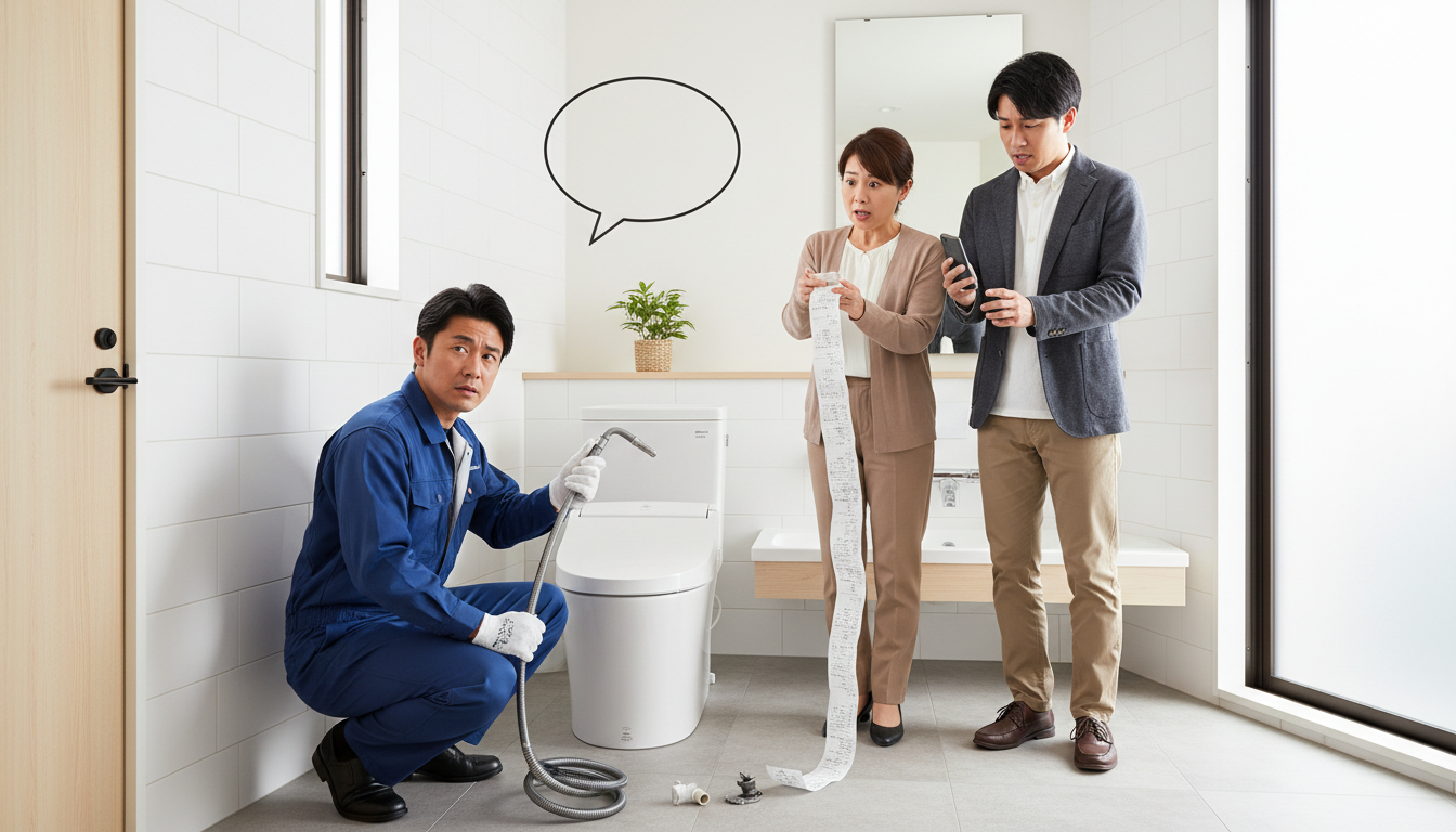 高額請求に注意！トイレつまり修理で悪徳業者を避ける方法に関する画像