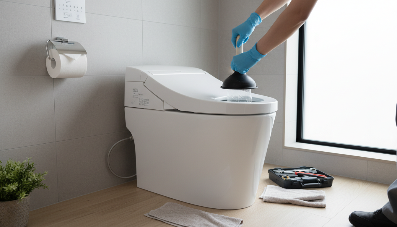 トイレつまりを悪化させないための応急処置と注意点に関する画像