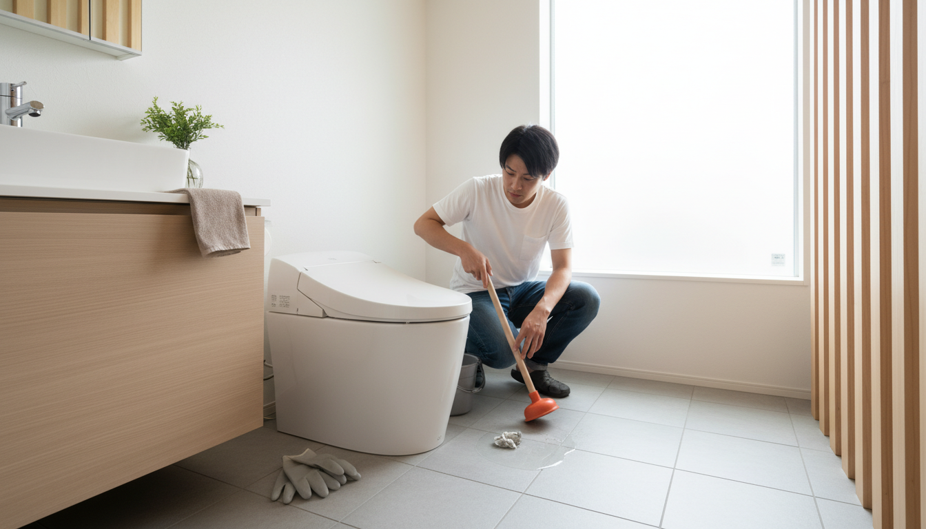 トイレつまりで慌てない!業者を呼ぶ前に試せる応急処置に関する画像