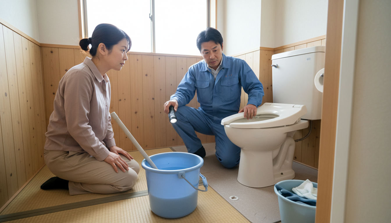 トイレつまりで水道修理業者を呼ぶ前に試せること・やってはいけないことに関する画像