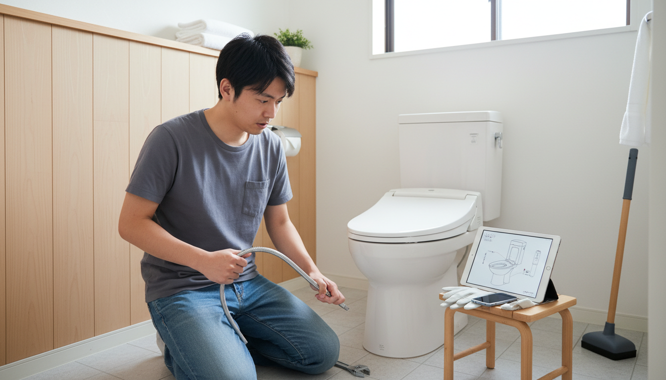 トイレつまりで業者を呼ぶ前に確認すべきことに関する画像