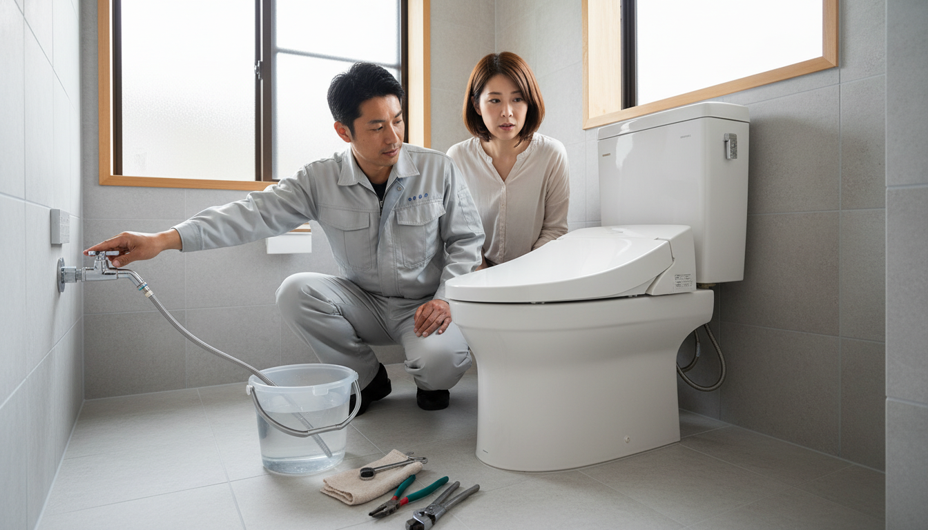 トイレつまりで業者を呼ぶ前に確認すべきことに関する画像