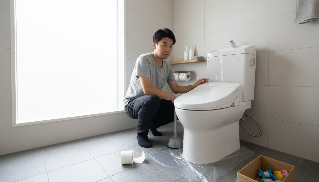 トイレつまりで業者を呼ぶ前に確認すべき3つのことに関する画像