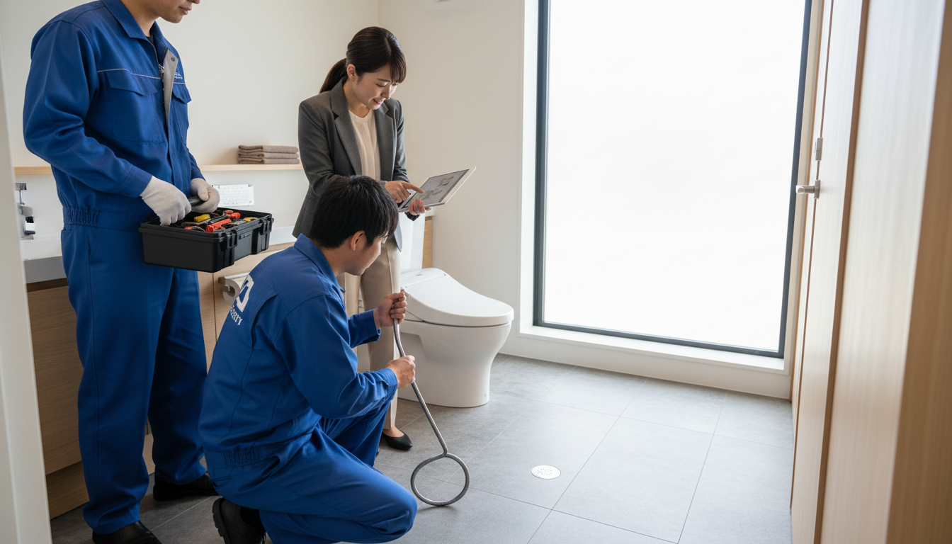 標津郡標津町でトイレつまり修理を依頼する流れに関する画像