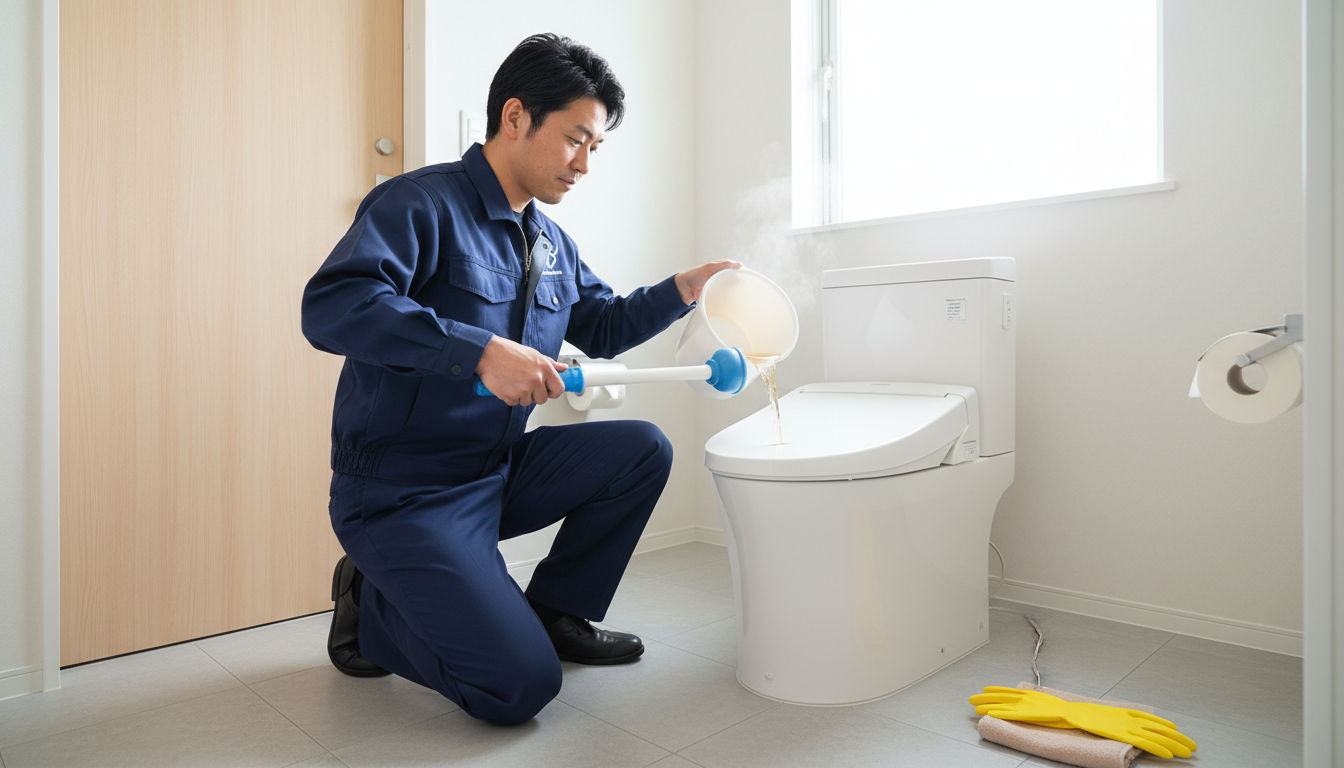 トイレつまりで業者を呼ぶ前に試せること・やってはいけないことに関する画像