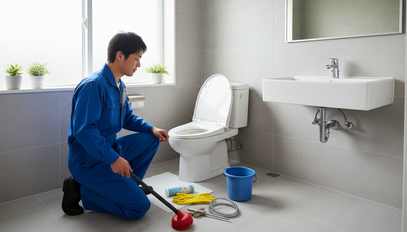 トイレつまりの原因と自分でできる対処法(注意点も解説)に関する画像