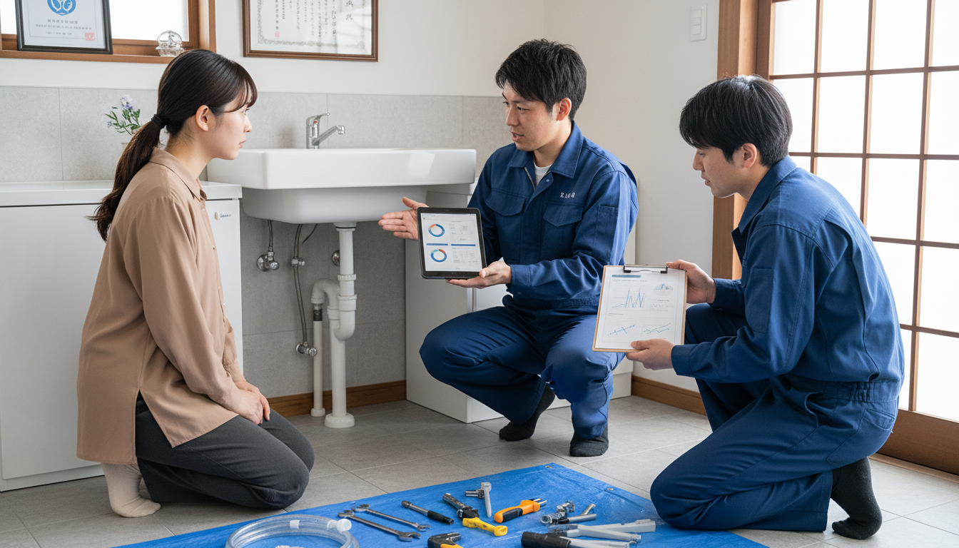 見積もり無料・水道局指定工事店かを確認するに関する画像