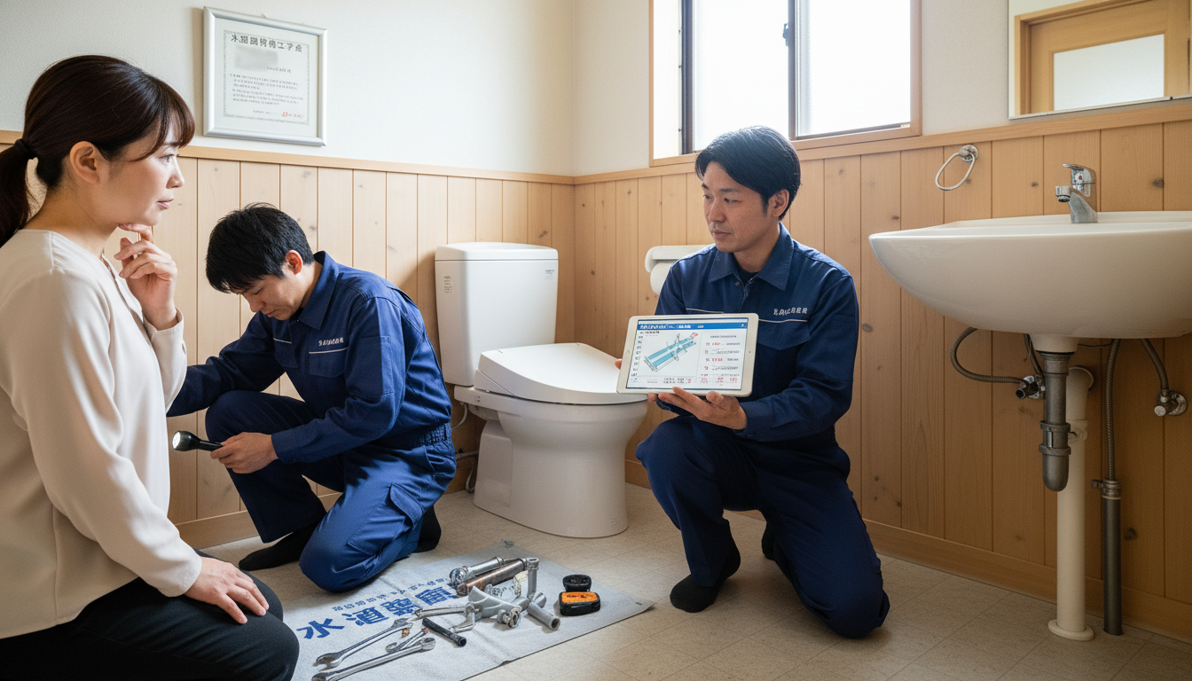 見積もり無料・水道局指定工事店かを確認するに関する画像