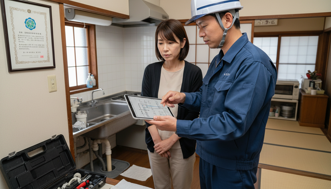 見積もり無料・水道局指定工事店かを確認するに関する画像