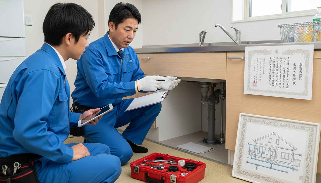 見積もり無料・水道局指定工事店かを確認するに関する画像