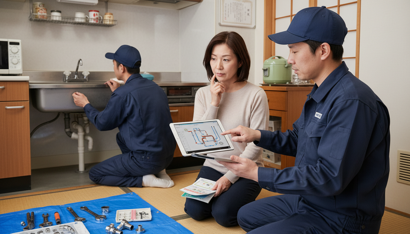 見積もり無料・水道局指定工事店かを確認するに関する画像