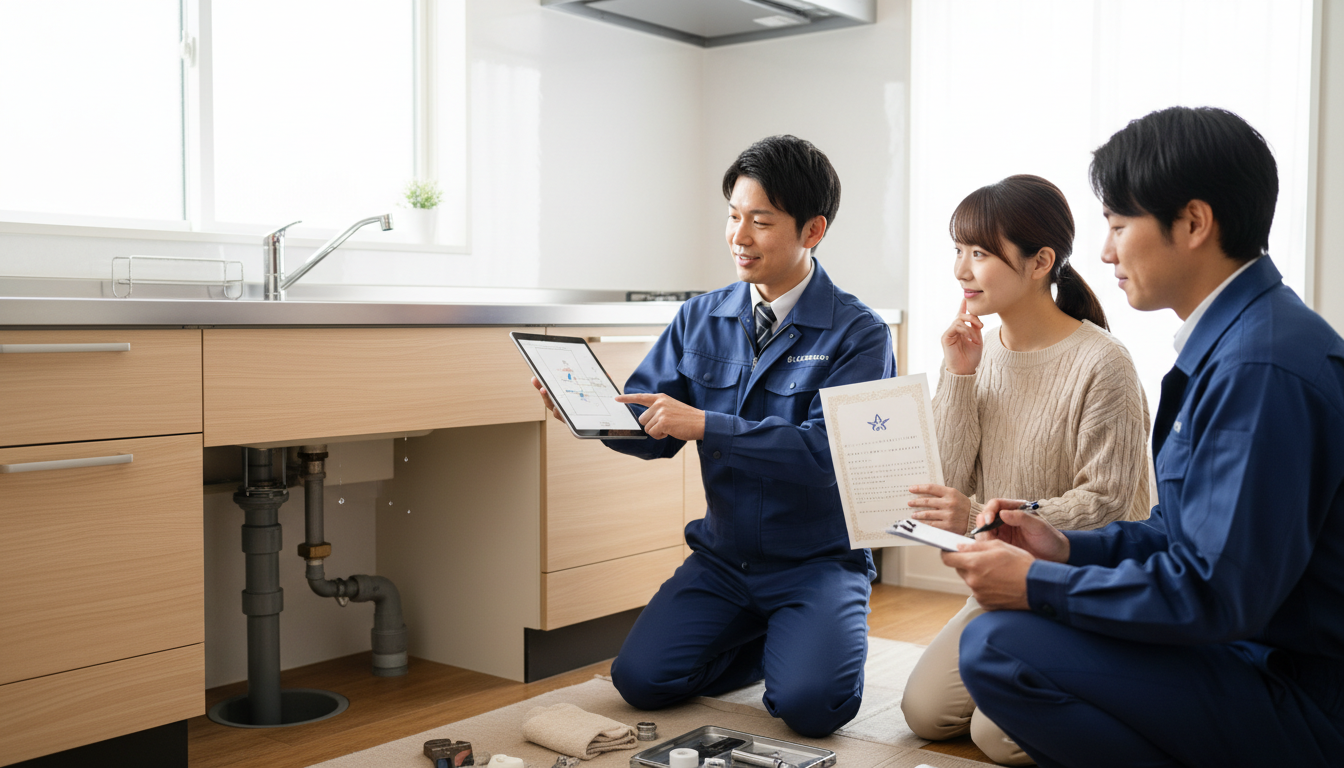 見積もり無料・水道局指定工事店かを確認するに関する画像