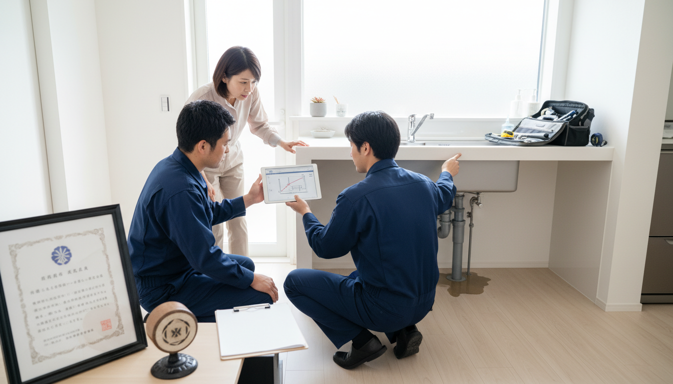 見積もり無料・水道局指定工事店かを確認するに関する画像