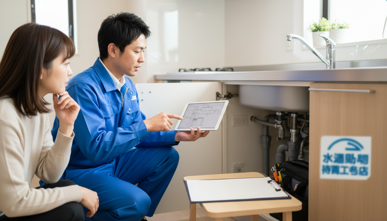 見積もり無料・水道局指定工事店かを確認するに関する画像