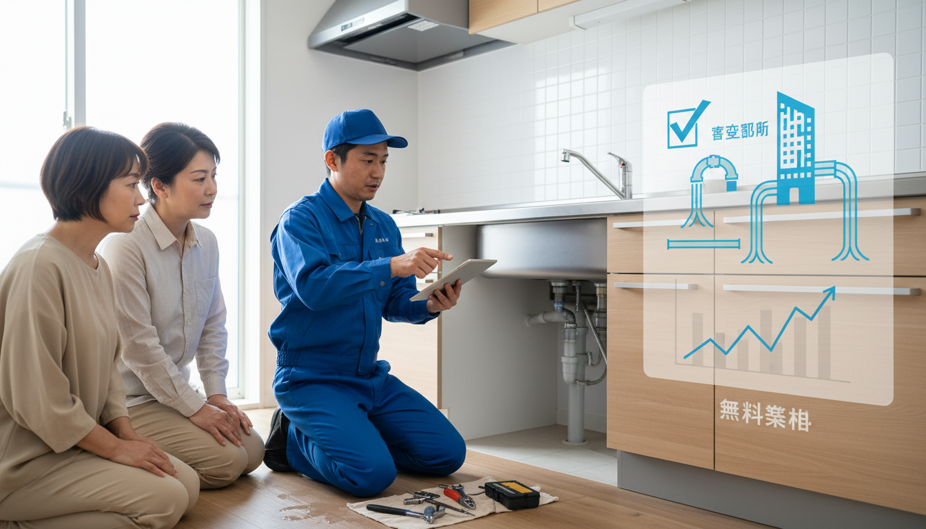 見積もり無料・水道局指定工事店かを確認するに関する画像