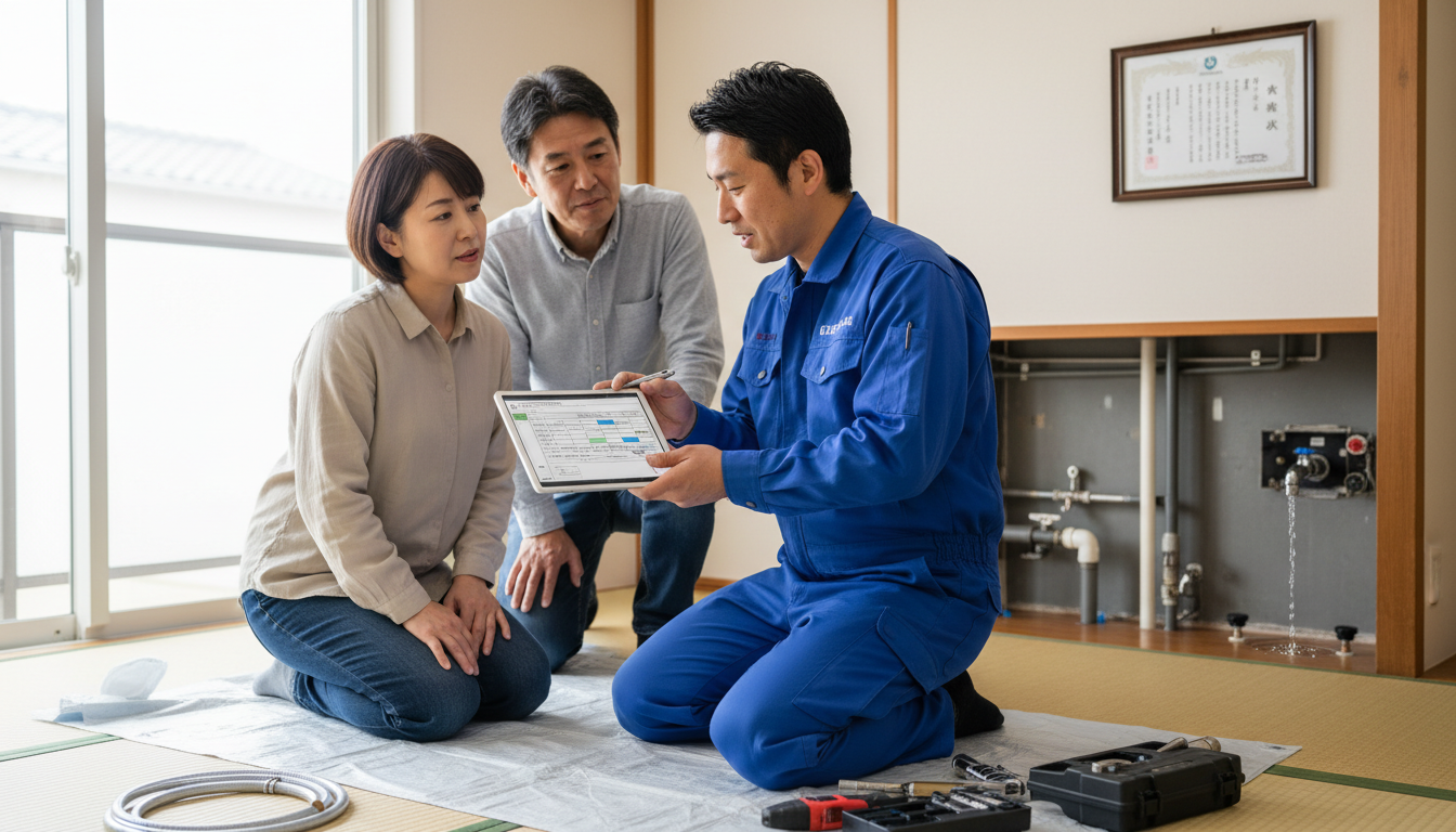 見積もり無料・水道局指定工事店かを確認するに関する画像