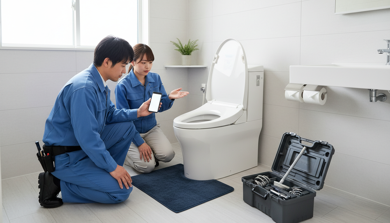 トイレつまり修理業者に依頼する際の流れと注意点に関する画像
