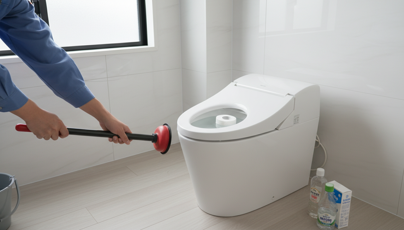 業者を呼ぶ前に試せる！トイレつまりの原因と自分でできる応急処置に関する画像