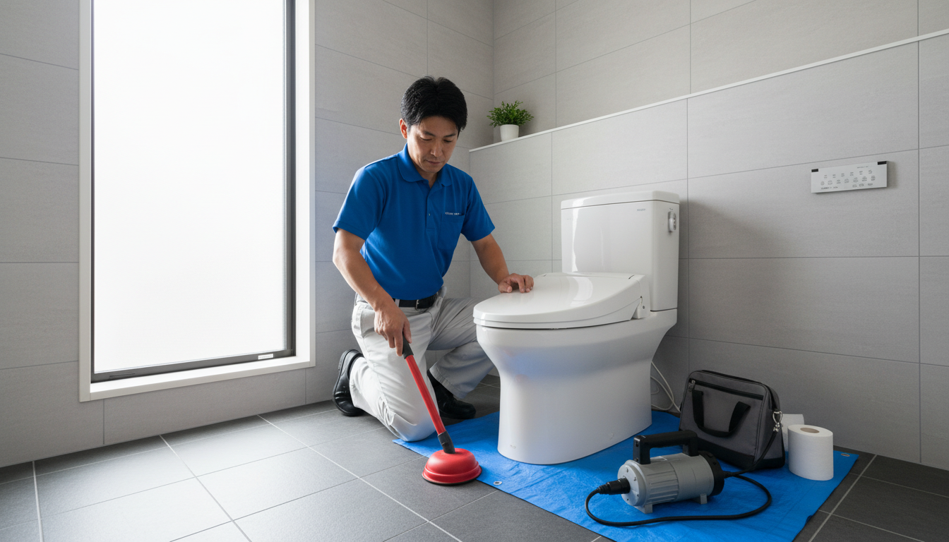 秩父市のトイレつまり修理料金相場と作業内容に関する画像