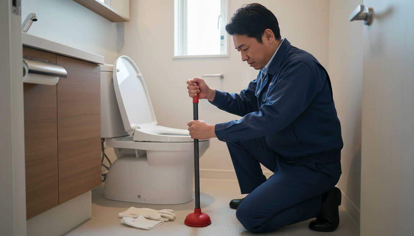 トイレつまりで水道業者を呼ぶ前に試せること・やってはいけないことに関する画像