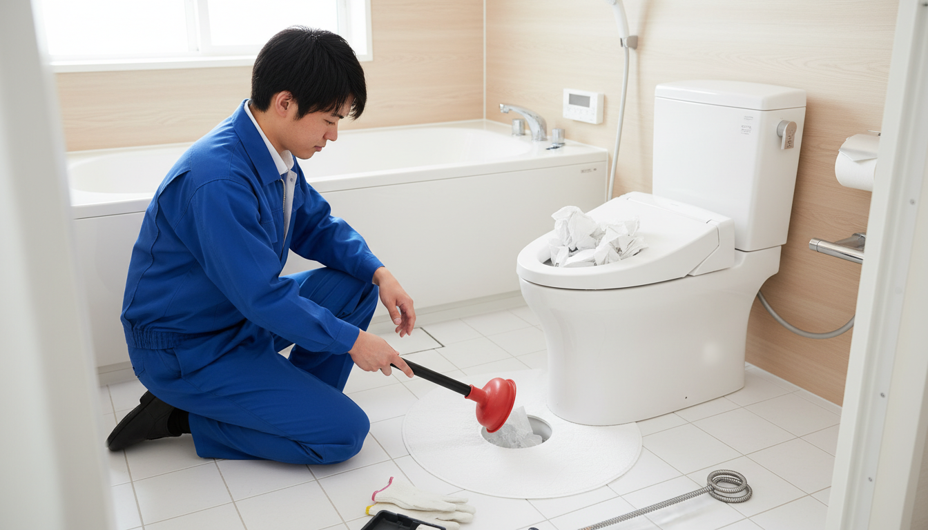 トイレつまりでよくある原因とは？に関する画像