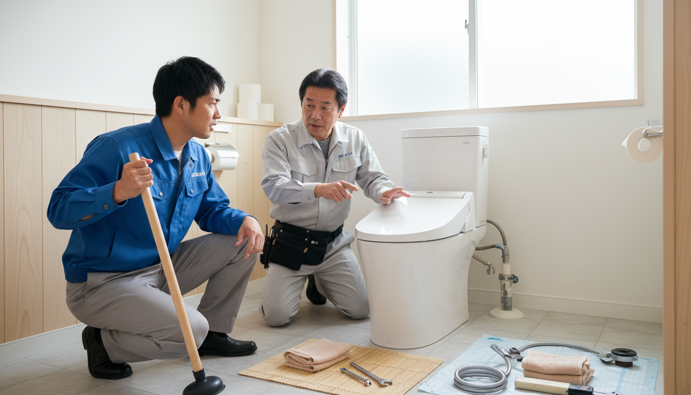 自分でできる？プロに頼むべき？トイレつまりの見極め方に関する画像