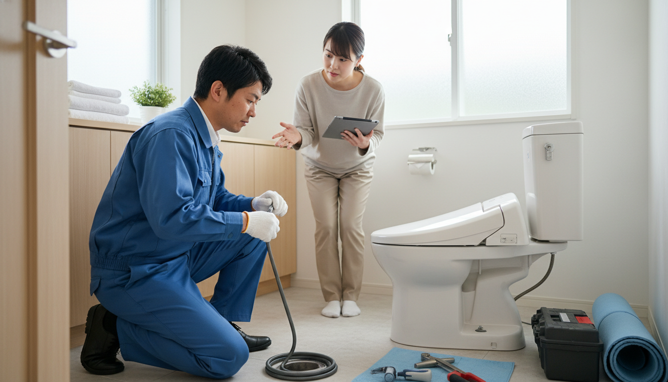 トイレつまりで業者を呼ぶ前によくある質問（Q&A）に関する画像