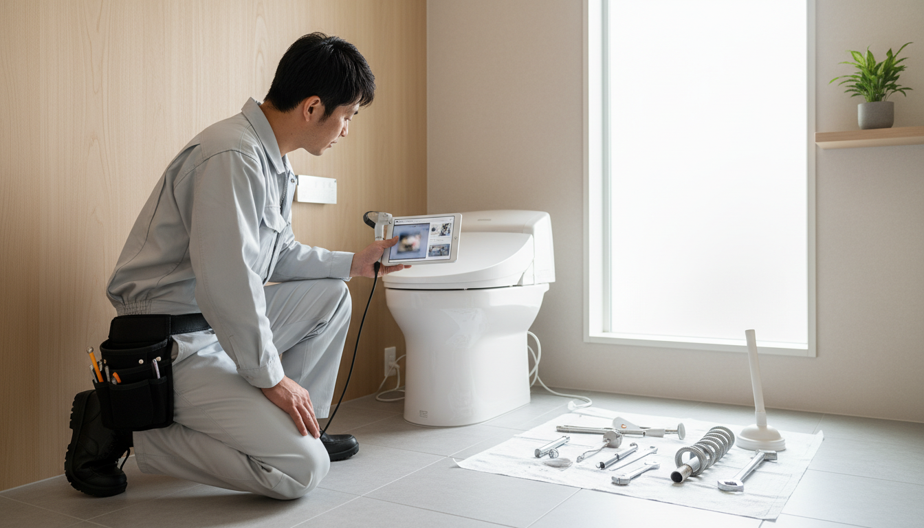 【原因別】枕崎市のトイレつまり修理事例と費用に関する画像