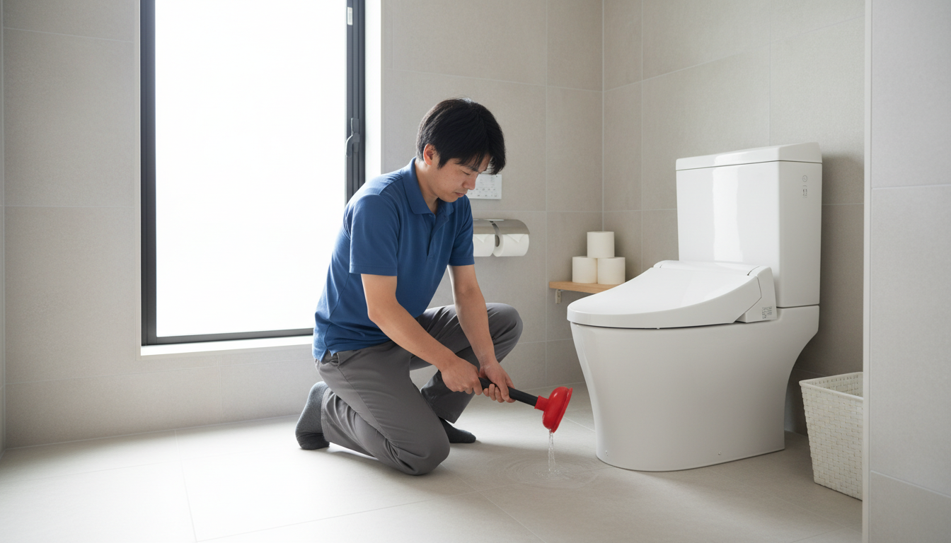 軽度のつまりに有効な応急処置に関する画像