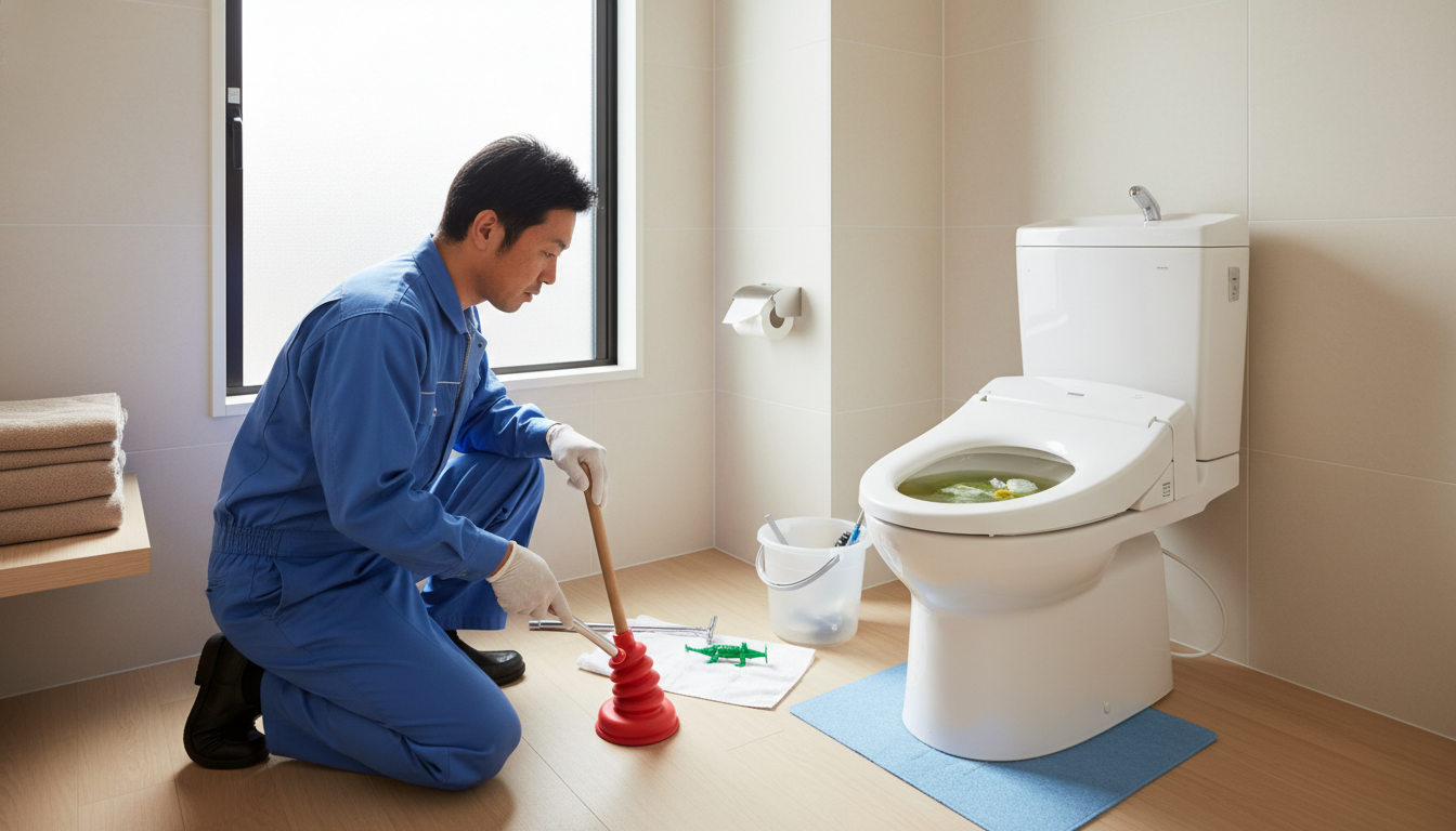 トイレつまりの代表的な原因に関する画像