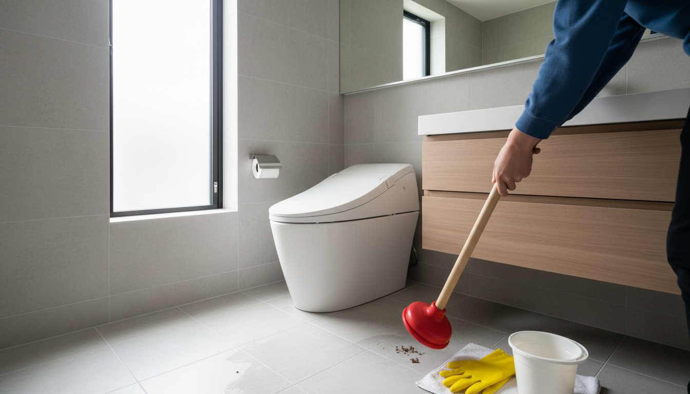 トイレつまりを自分で直す方法と注意点に関する画像